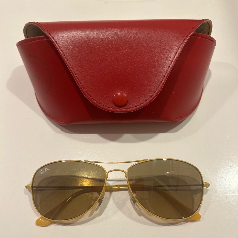 Ray-Ban Cockpit Aviator Sunglasses Sunflower Yellow RB3382